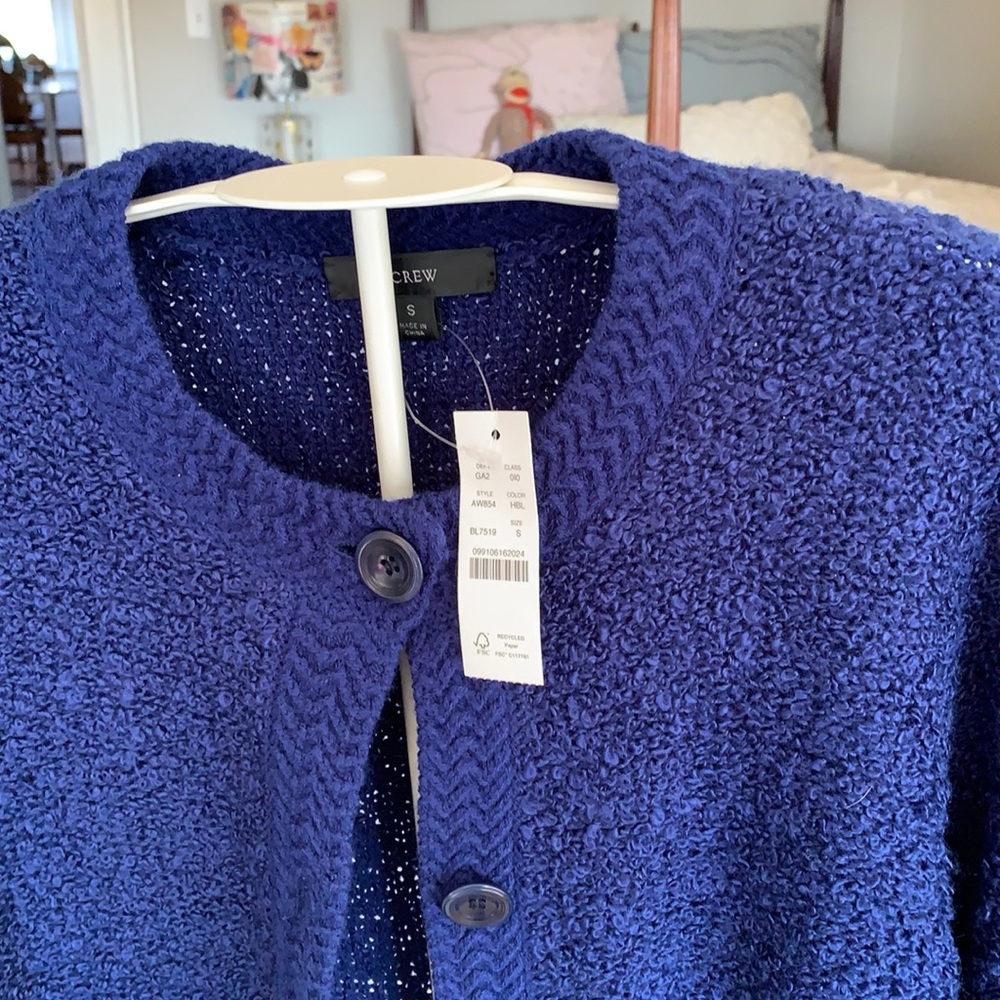 J. Crew Reimagined‎ tweedy textured cardigan . NWT